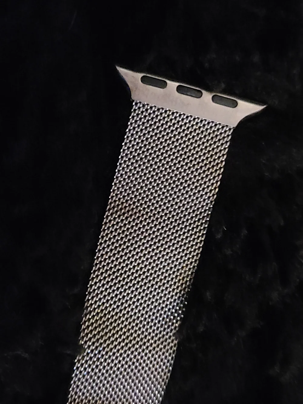 Silver Mesh Stainless Steel Smartwatch Band - Compatible Wearable Accessory